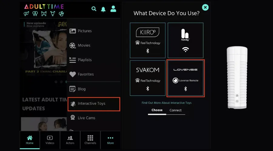 Interactive Sextoys supported adult time