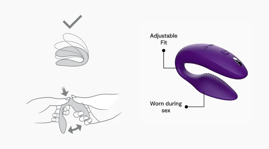 we-vibe sync adjustable couples gadget
